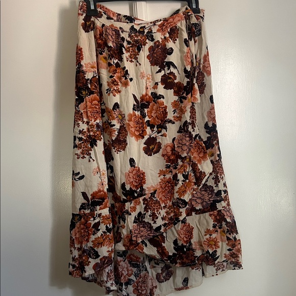 Knox Rose Autumnal Floral Wrap Skirt - Picture 1 of 5